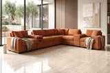 Barista Rust 8-Piece Performance Fabric Modular Sectional Set | Olivia Furniture