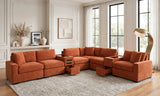 Barista Rust 8-Piece Performance Fabric Modular Sectional Set | Olivia Furniture