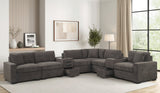 Barista Chocolate 8-Piece Performance Fabric Modular Sectional Set | Olivia Furniture