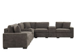 Barista Chocolate 8-Piece Performance Fabric Modular Sectional Set | Olivia Furniture