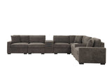 Barista Chocolate 8-Piece Performance Fabric Modular Sectional Set | Olivia Furniture
