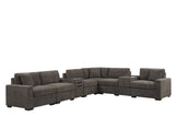 Barista Chocolate 8-Piece Performance Fabric Modular Sectional Set | Olivia Furniture