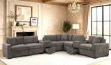 Barista Chocolate 8-Piece Performance Fabric Modular Sectional Set | Olivia Furniture
