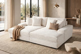 Edna Beige Oversized Double Chaise Sectional | Olivia Furniture