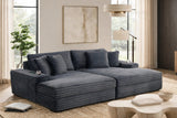Edna Gray Oversized Double Chaise Sectional | Olivia Furniture