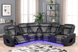 Ibiza Black Power Reclining Sectional | Olivia Furniture