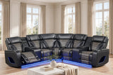 Ibiza Black Power Reclining Sectional | Olivia Furniture