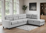 James Light Gray Reversible Sectional | Olivia Furniture
