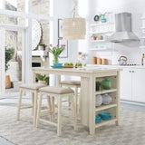 Liberty White 5-Piece Dining Room Set (Table & 4 Chairs) | Olivia Furniture