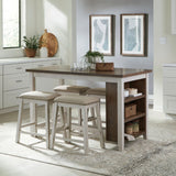 Liberty Two-Tone 5-Piece Dining Room Set (Table & 4 Chairs) | Olivia Furniture