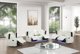 Luz White 3-Piece Reclining Set | Olivia Furniture