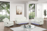 Luz White 3-Piece Reclining Set | Olivia Furniture