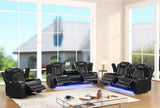 Luz Black 3-Piece Reclining Set | Olivia Furniture