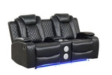 Luz Black 3-Piece Reclining Set | Olivia Furniture