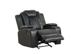 Luz Black 3-Piece Reclining Set | Olivia Furniture
