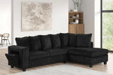 Madan Black Reversible Sectional | Olivia Furniture