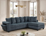 Madan Charcoal Reversible Sectional | Olivia Furniture