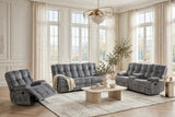 Martina Charcoal 3-Piece Reclining Set | Olivia Furniture