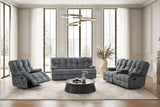 Martina Charcoal 3-Piece Reclining Set | Olivia Furniture