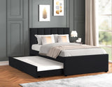 Maya Black Twin Platform Bed with Trundle | Olivia Furniture