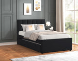 Maya Black Twin Platform Bed with Trundle | Olivia Furniture
