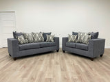 Monroe Steel Gray Sofa and Loveseat | Olivia Furniture