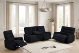 Nina Black 3-Piece Power Reclining Set | Olivia Furniture