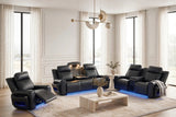 Rolls Royce Black Power Reclining Set | Olivia Furniture