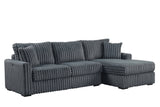 Sol Charcoal Reversible Sectional | Olivia Furniture