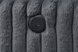 Sol Charcoal Reversible Sectional | Olivia Furniture
