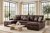 Sonoma Brown Double Storage Chaise Sectional with Pull-Out Bed | Olivia Furniture