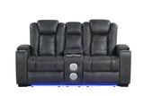 Stefano Gray 3-Piece Reclining Living Room Set | Olivia Furniture