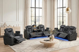 Stefano Gray 3-Piece Reclining Living Room Set | Olivia Furniture