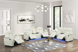 Stefano White 3-Piece Reclining Living Room Set | Olivia Furniture