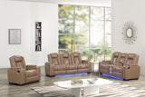 Stefano Brown 3-Piece Reclining Living Room Set | Olivia Furniture