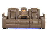 Stefano Brown 3-Piece Reclining Living Room Set | Olivia Furniture