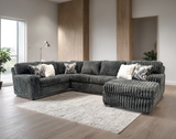 Tarbert Charcoal Sectional | Olivia Furniture