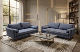 Vanti Blue 2-Piece Living Room Set (Sofa & Loveseat) | Olivia Furniture