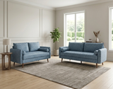 Vanti Blue 2-Piece Living Room Set (Sofa & Loveseat) | Olivia Furniture