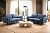 Vanti Blue 2-Piece Living Room Set (Sofa & Loveseat) | Olivia Furniture