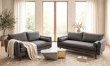 Vanti Dark Gray 2-Piece Living Room Set (Sofa & Loveseat) | Olivia Furniture