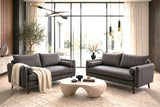 Vanti Dark Gray 2-Piece Living Room Set (Sofa & Loveseat) | Olivia Furniture