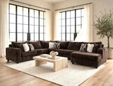 Volna Chocolate 4-Piece Oversized Sectional | Olivia Furniture