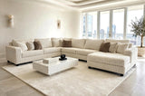 Volna Cream 4-Piece Oversized Sectional | Olivia Furniture