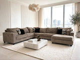 Volna Cocoa 4-Piece Oversized Sectional | Olivia Furniture