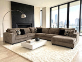 Volna Cocoa 4-Piece Oversized Sectional | Olivia Furniture
