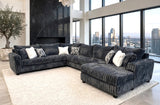 Volna Charcoal Sectional | Olivia Furniture
