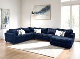 Volna Blue Sectional | Olivia Furniture
