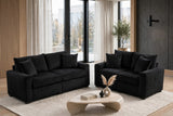 Norvix Black Sofa and Loveseat | Olivia Furniture