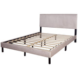 Arianne Beige Full Platform Bed | Olivia Furniture